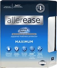 Aller-Ease Maximum Allergy Mattress Protector Twin XL, White