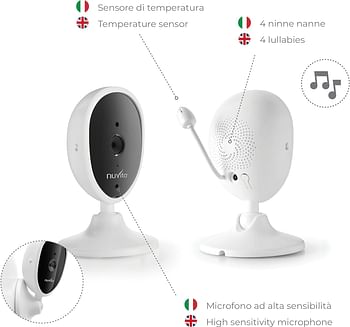 Nuvita Wireless Baby Monitor W Camera - White 3043