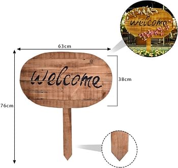 YATAI WELCOME Sign Wooden Board - House Warming - Rustic Welcome Sign - Wooden Home Signs - Housewarming Gift - Farmhouse Decor, Front Door Decorations, Wedding Welcome Sign.