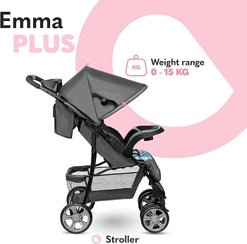 Lionelo Emma PlUS Stroller, 9 Months +, Blue, Piece Of 1