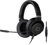 Cooler Master mh-751 mh751 2.0 gaming headset with plush, swiveled earcups, 40mm neodymium drivers, and omni-directional boom mic for pc, ps4, and xbox,black