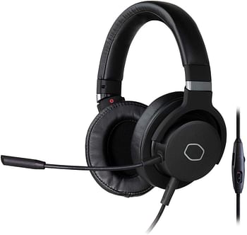 Cooler Master mh-751 mh751 2.0 gaming headset with plush, swiveled earcups, 40mm neodymium drivers, and omni-directional boom mic for pc, ps4, and xbox - black