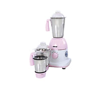 Geepas GSB6151 3-in-1 Mixer Grinder - White & Pink