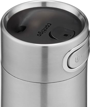Contigo Luxe Autoseal Travel Mug, Stainless Steel Thermal Vacuum Flask, Leakproof Tumbler, Dishwasher Safe- Coffee Mug With Bpa Free Easy-Clean Lid-Steel-360 ml