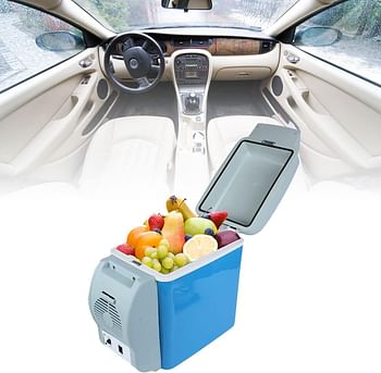Oreq Mini Fridge, 12V Car Refrigerator Portable Personal Freezer Fridge, Low Noise, 7.5L Thermoelectric Cooler and Warmer Retro Mini Fridge, for Car, Bedroom, Office