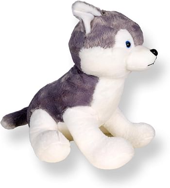 CUDDLES 25 Inch Adorable Husky Plush Toy, Lifelike Huggable Stuffed Animal for Kids and Dog Lovers - 3476