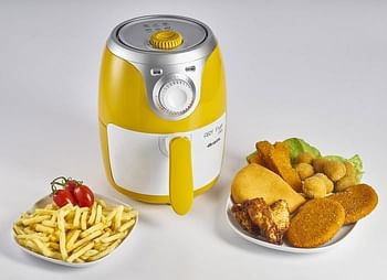 Ariete Air Fryer Mini 2.8L, 1000W, with 6 Programs for Baking and Frying, Non Stick Basket, 200°C Temp, Dehydrate Function, 30 Minute Timer, Ideal for Meat, Fish and Vegetables - ART4622