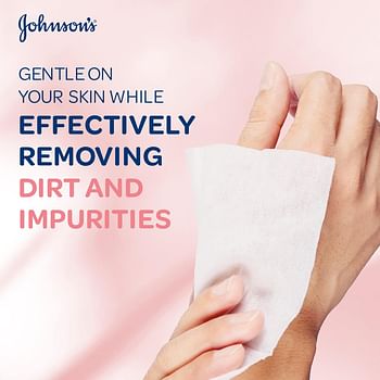 Johnson’s Micellar Wipes Refreshing with Skin-Loving Minerals, Pack of 2x25 Wipes, Suitable for Normal Skin Types, Gentle Makeup Remover Wipes, Hydrates and Cleanses, Safe for Sensitive Eyes