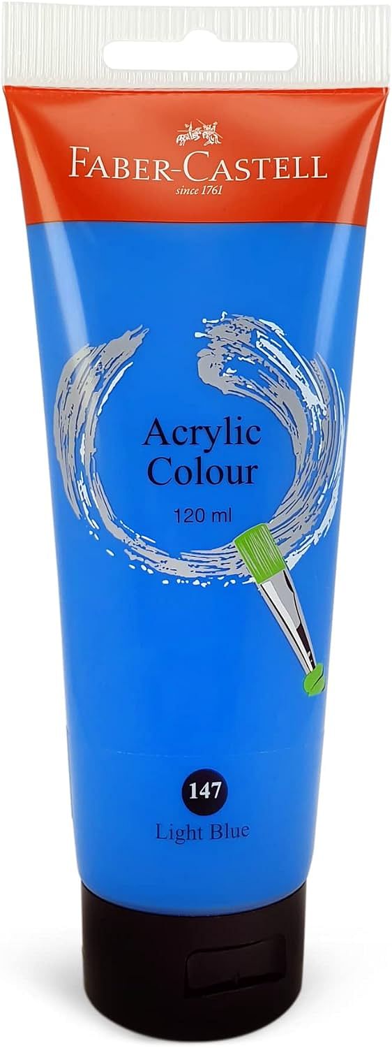 Faber-Castell Acrylic Color Paint 120 ml Tube - Light Blue
