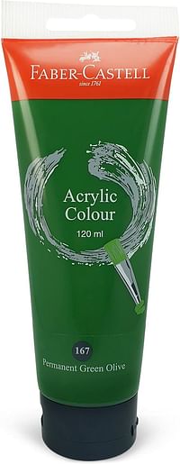 Faber-Castell Acrylic Colour Paint 120 ML Tube Permanent -Green Olive- 378367
