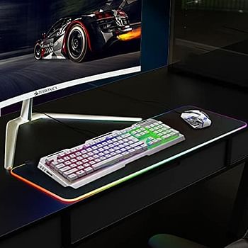 Zebronics Zeb-Transformer Gaming Keyboard and Mouse Combo (USB, Braided Cable) White with Silver