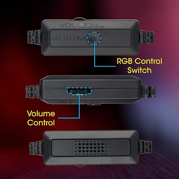 زيبرونيكس مكبر صوت 2.0 يعمل بمنفذ USB مع مخرج ار ام اس 10 واط من زيب-فام، 7 اوضاع RGB، مفتاح تحكم LED، تحكم في مستوى الصوت، مدخل 3.5 ملم، متوافق مع اجهزة الكمبيوتر واللاب توب، اسود، مساعد