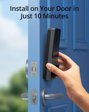 eufy Security Retrofit Smart Lock E110+Wireless Keypad, Keyless Entry Door Lock Replacement, Built-in Wi-Fi, Remote Control, in-App History and Scheduled Access, Fits Your Existing Deadbolt, IP65