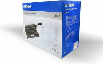 Maxi CBM12 Comp Binding Machine, Punching Capacity 12 Sheets 80Gsm,Black