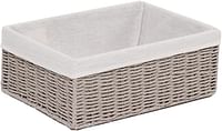 Homesmiths Extra Large Storage Baskets Grey with Liner 39 x 30 x 16.5 cm