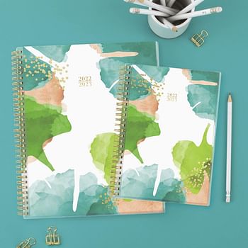 Cambridge 2022-2023 Academic Planner, Weekly & Monthly,(1617-901A) 8-1/2" x 11",Large, Customizable, WorkStyle, Oasis, Green
