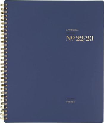 Cambridge 2022-2023 Planner Weekly & Monthly Academic 8-1/2" x 11" Large WorkStyle Classic 1606-905A-58 - Navy