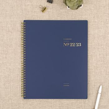 Cambridge 2022-2023 Planner Weekly & Monthly Academic 8-1/2" x 11" Large WorkStyle Classic 1606-905A-58 - Navy