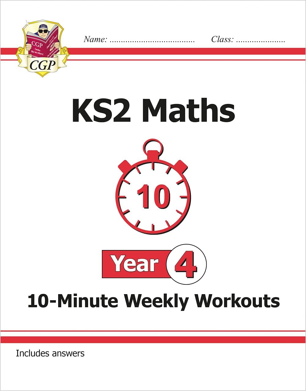 KS2 Maths 10-Minute Weekly Workouts - Year 4 Paperback – Big Book, 17 May 2017 by CGP Books (Author, Editor)