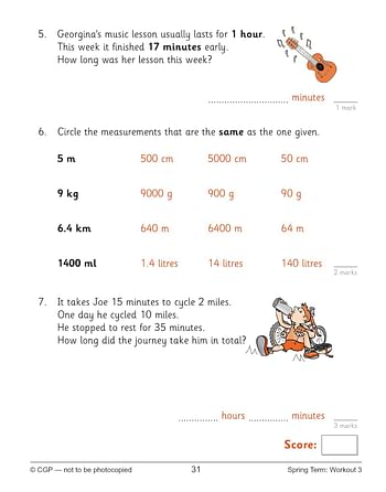 KS2 Maths 10-Minute Weekly Workouts - Year 4 Paperback – Big Book, 17 May 2017 by CGP Books (Author, Editor)