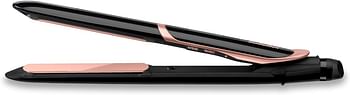 BaByliss Bronze Shimmer Hair Straightener Fast Heat-up With Tourmaline-ceramic Coated Plates 6 Digital Heat Settings 140°C - 235°C Ionic Frizz Control & Auto Shut Off - ST391SDE - Black