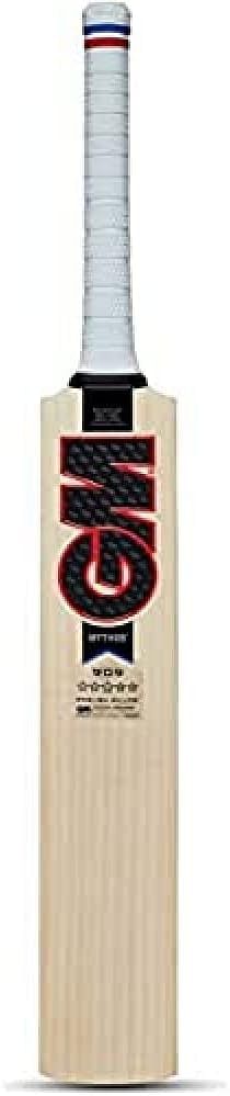 GM Mythos 909 English Willow Professional Cricket Bat for Men and Boys | Free cover | Ready to Play | Lightweight | Harrow