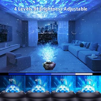 SKY-TOUCH Galaxy Star Projector 3 in 1 Night Light, 10 Color Bluetooth Night Lamp with Timer Remote and Chargeable, Bedroom Living Room Decor Kids Night Light