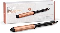 BaByliss Bronze Shimmer Wand​ Curling Iron | 6 Heat Settings From 160⁰C Up To 210°C | Advanced Nano-quartz Ceramic Barrel For Effortless Waves |140mm Long Oval Barrel With Heat Glove | C456SDE (Black)