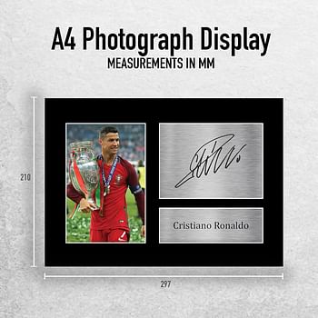 HWC Trading Portugal Gifts Cristiano Ronaldo Gift Signed A4 Printed Autograph Photo Display