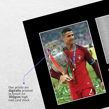 HWC Trading Portugal Gifts Cristiano Ronaldo Gift Signed A4 Printed Autograph Photo Display