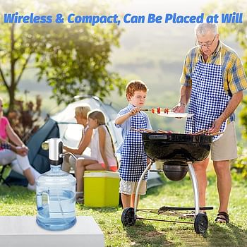 5 Gallon Water Bottle Pump, USB Charging Portable Electric Water Pump for for for 2-5 Gallon Jugs USB Charging Portable Water Dispenser for Office, Home, Camping, Kitchen/ White New