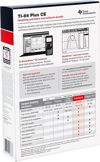 Texas Instruments (TI-84 Plus CE) Graphics Calculator Black