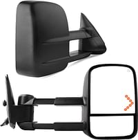YITAMOTOR Compatible with 2003-2006 Chevy Silverado Tahoe GMC Sierra Extendable Tow Mirrors, Powered Heated with Arrow Signal Light