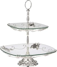 Mf Silverplated 2 Tier Tray - Kg23199Bl-1H,Silver