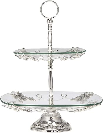 Mf Silverplated 2 Tier Tray - Kg23199Bl-1H,Silver