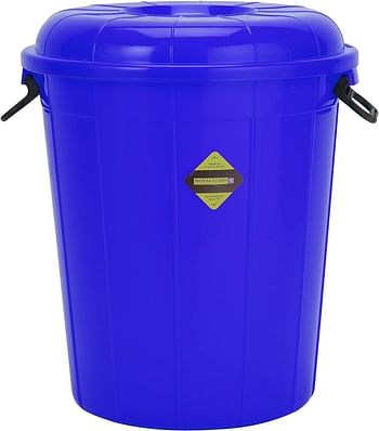 Royalford Plastic Drum with Lid, Laundry Hamper Handles, RF10721 40L Washing Bin, Dirty Clothes Storage, Bathroom, Bedroom, Closet, Basket, Assorted Colors