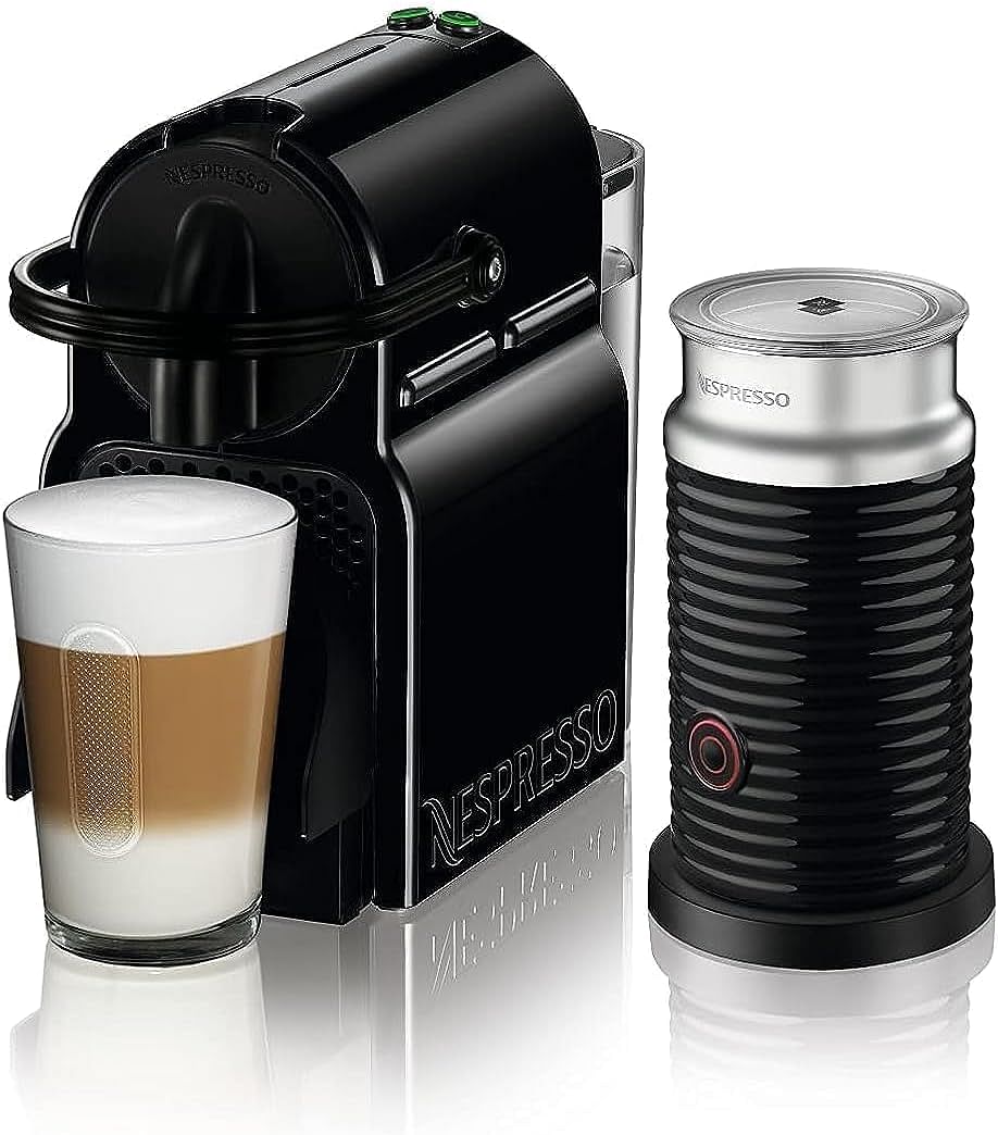 Nespresso Inissia D40 Black Bundle Coffee Machine Classic Black 0.7 Liters