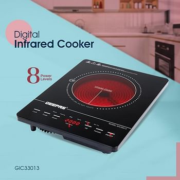 Impex LED-Display Infrared Cooker 2000.0 W IR 2701 Black