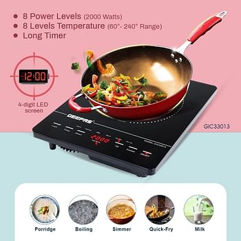 Impex LED-Display Infrared Cooker 2000.0 W IR 2701 Black