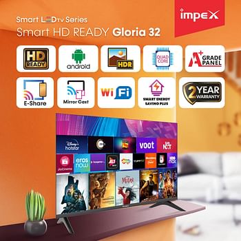 Impex GLORIA 32 Inch HD Ready LED TV GLORIA Black