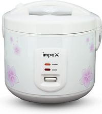 Impex RC 2803 700W 1.8 Liter Automatic Electric Rice Cooker with Aluminum Inner pot Safety Protection heating Coil White
