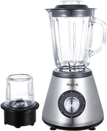 Impex  2-In-1 Blender & Ice Crusher 1.5 L 600.0 W BL 3507 Silver-Black