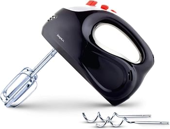 Impex Hm 3302 200 Watts Hand Mixer With Hook And Beater, Black