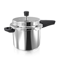 Delici DAPC 10 Pressure Cooker With Outer Lid Silver/Black 10Liters