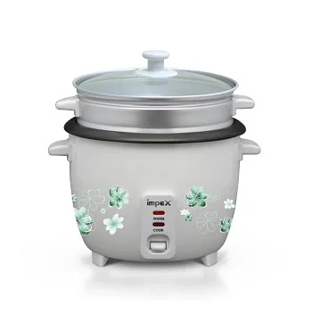 Impex Electric Rice Cooker With Automatic Cooking, Keep Warm, Safety Protection, And Steamer - Easy to Use, Convenient, Durable 2.8 L 1000 W RC 2804 White