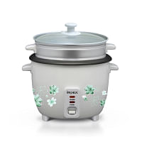 إمبكس جهاز طبخ الأرز الكهربائي مع خاصية الطبخ التلقائي، يحافظ على الدفء، حماية السلامة، جهاز البخار - سهل الاستخدام، مريح، متين 2.8 لتر 1000 وات RC 2804 أبيض