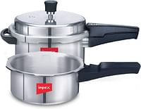 Impex Ipc 5C3 Induction Base Outer One Lid, Aluminum Pressure cookers 5 liter and 3 liter, Silver