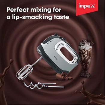 Impex 5-Speed Control With Turbo Function Hand Mixer 300 W HM 3301 Black/Silver