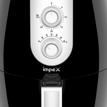 Impex Mechanical Air Fryer With Non-Stick Coating, Cool Touch Handle And Overheating Protection 4 L 1500 W AF 4305 Black/Gray
