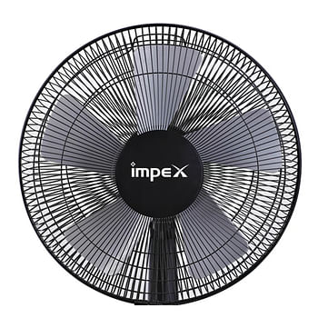 Impex 16 Inch Table Fan With 3 Speed Control, 100% Copper Motor, Powerful Silent Motor - Strong Air Flow, Stable Base, And Durable Blades TF 7506 Black